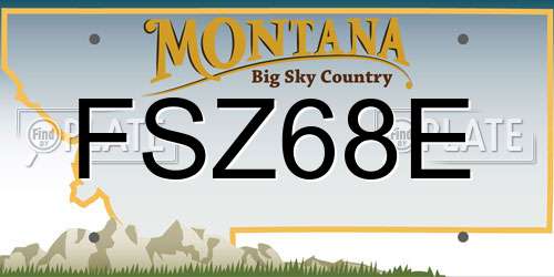 FSZ68E Montana License Plate