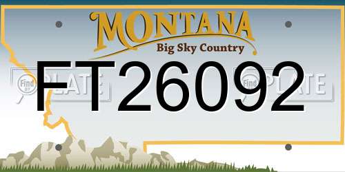 FT26092 Montana License Plate