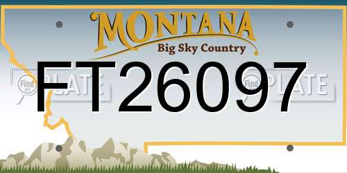 FT26097 Montana License Plate