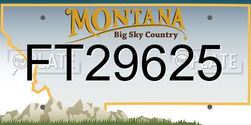 FT29625 Montana License Plate