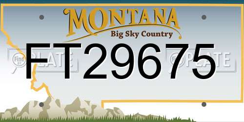 FT29675 Montana License Plate