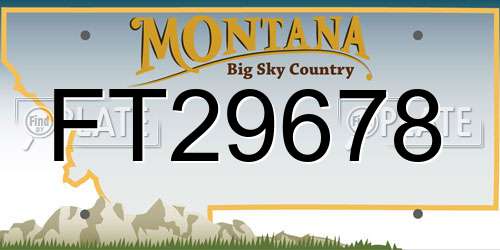 FT29678 Montana License Plate