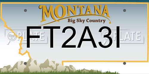 FT2A3I Montana License Plate