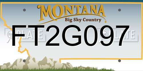 FT2G097 Montana License Plate