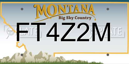 FT4Z2M Montana License Plate