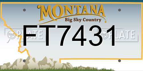 FT7431 Montana License Plate