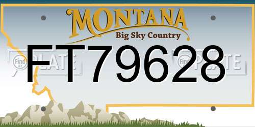 FT79628 Montana License Plate
