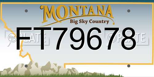 FT79678 Montana License Plate