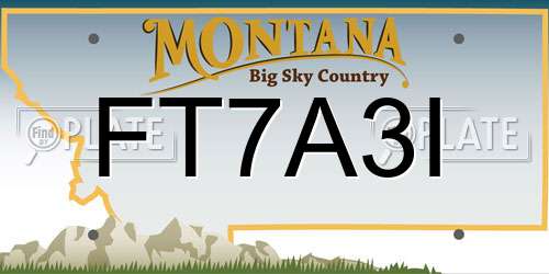 FT7A3I Montana License Plate