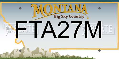 FTA27M Montana License Plate