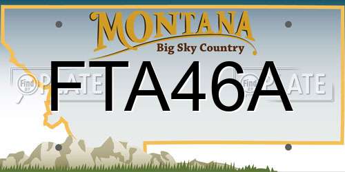 FTA46A Montana License Plate