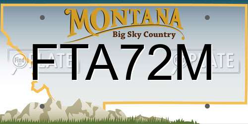 FTA72M Montana License Plate