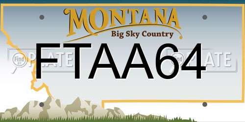 FTAA64 Montana License Plate