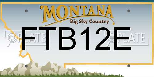 FTB12E Montana License Plate