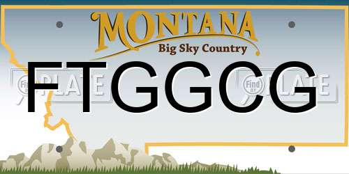 FTGGCG Montana License Plate
