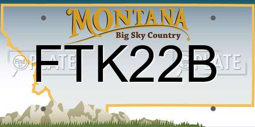 FTK22B Montana License Plate