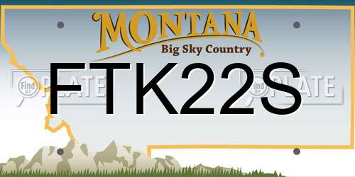 FTK22S Montana License Plate