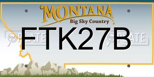FTK27B Montana License Plate