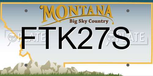 FTK27S Montana License Plate