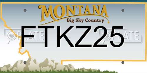 FTKZ25 Montana License Plate