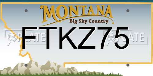 FTKZ75 Montana License Plate
