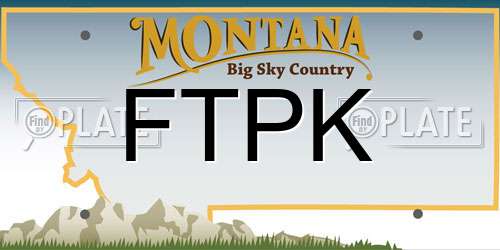 FTPK Montana License Plate