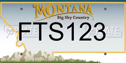 FTS123 Montana License Plate