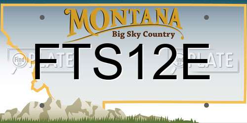 FTS12E Montana License Plate