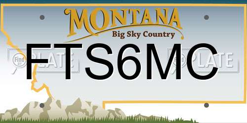 FTS6MC Montana License Plate
