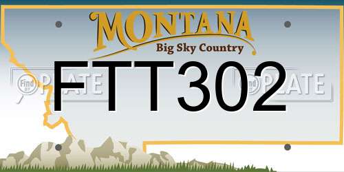 FTT302 Montana License Plate