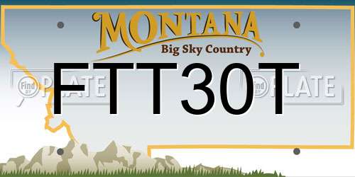 FTT30T Montana License Plate