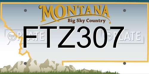 FTZ307 Montana License Plate