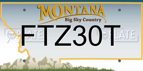 FTZ30T Montana License Plate