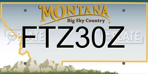 FTZ30Z Montana License Plate