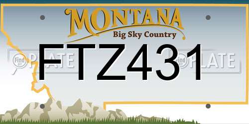 FTZ431 Montana License Plate