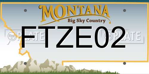 FTZE02 Montana License Plate