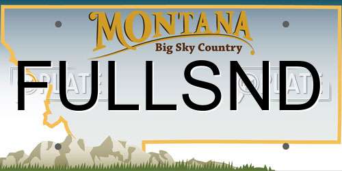 FULLSND Montana License Plate