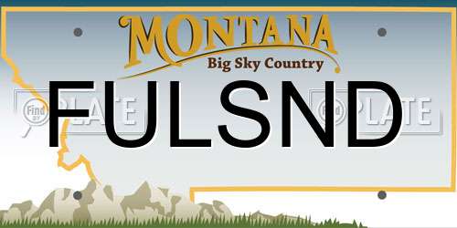 FULSND Montana License Plate