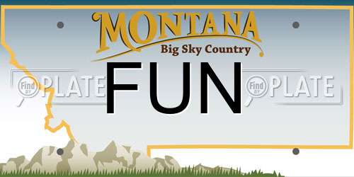 FUN Montana License Plate
