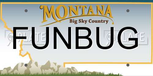 FUNBUG Montana License Plate