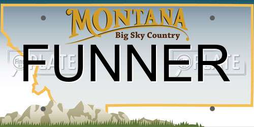FUNNER Montana License Plate
