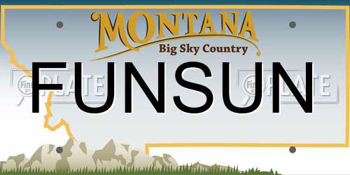 FUNSUN Montana License Plate