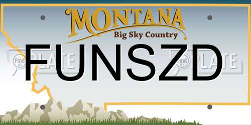 FUNSZD Montana License Plate