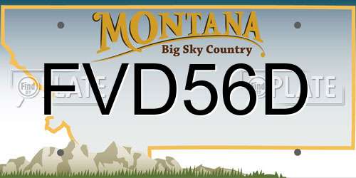 FVD56D Montana License Plate