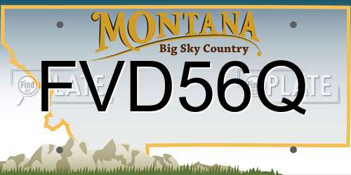 FVD56Q Montana License Plate