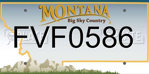 FVF0586 Montana License Plate