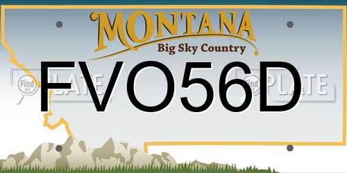 FVO56D Montana License Plate