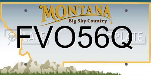 FVO56Q Montana License Plate