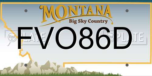 FVO86D Montana License Plate
