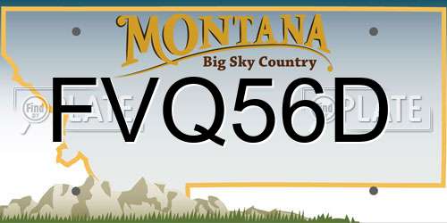 FVQ56D Montana License Plate